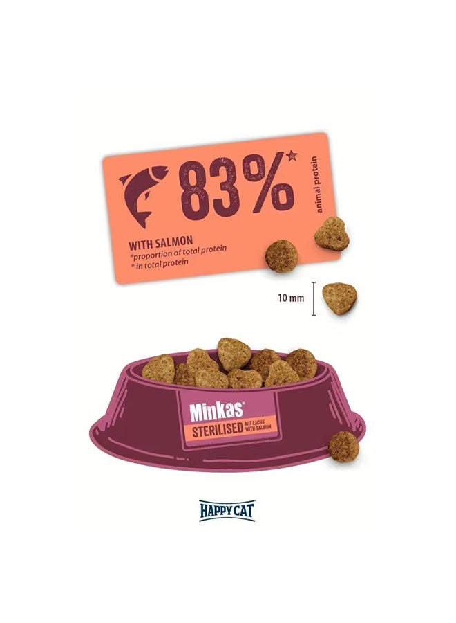 HAPPY CAT Sterilised Adult With Salmon Cat Food - 500GM - Image 2
